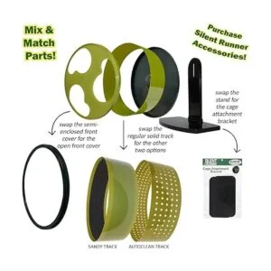 12 Silent Runner Rueda de ejercicio con amplia Track