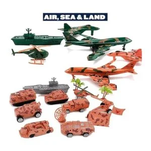 Figuras de acción de lujo de soldados con vehículos a