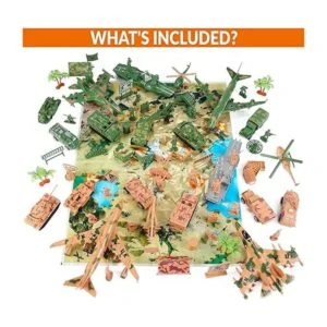 Figuras de acción de lujo de soldados con vehículos a