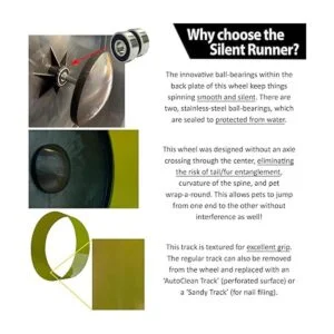 12 Silent Runner Rueda de ejercicio con amplia Track