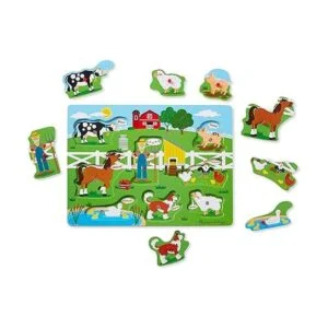 Melissa Doug Rompecabezas con sonido 8 piezas Granja_4