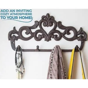 Comfify Perchero decorativo de hierro fundido para pared_2
