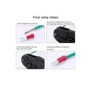 Baomain Conector de cable de horquilla aislado terminal_4