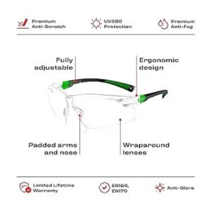 Gafas de seguridad NoCry con lentes transparentes no se_2