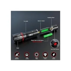 Linternas Juego de linternas LED T6 de Hausbell linterna_3