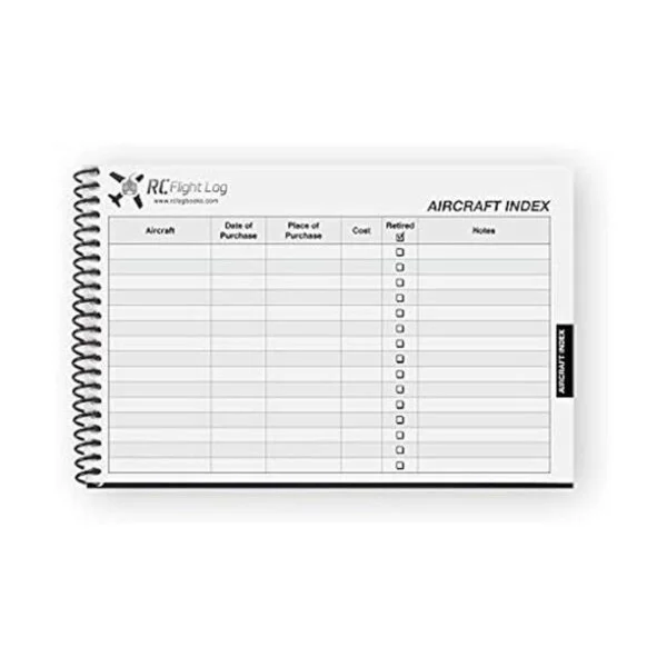 RC Flight Log Deluxe Edition Cuaderno de bitácora para