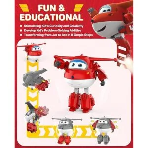 Super Wings Juguetes transformadores Jett de 5 pulgadas_2