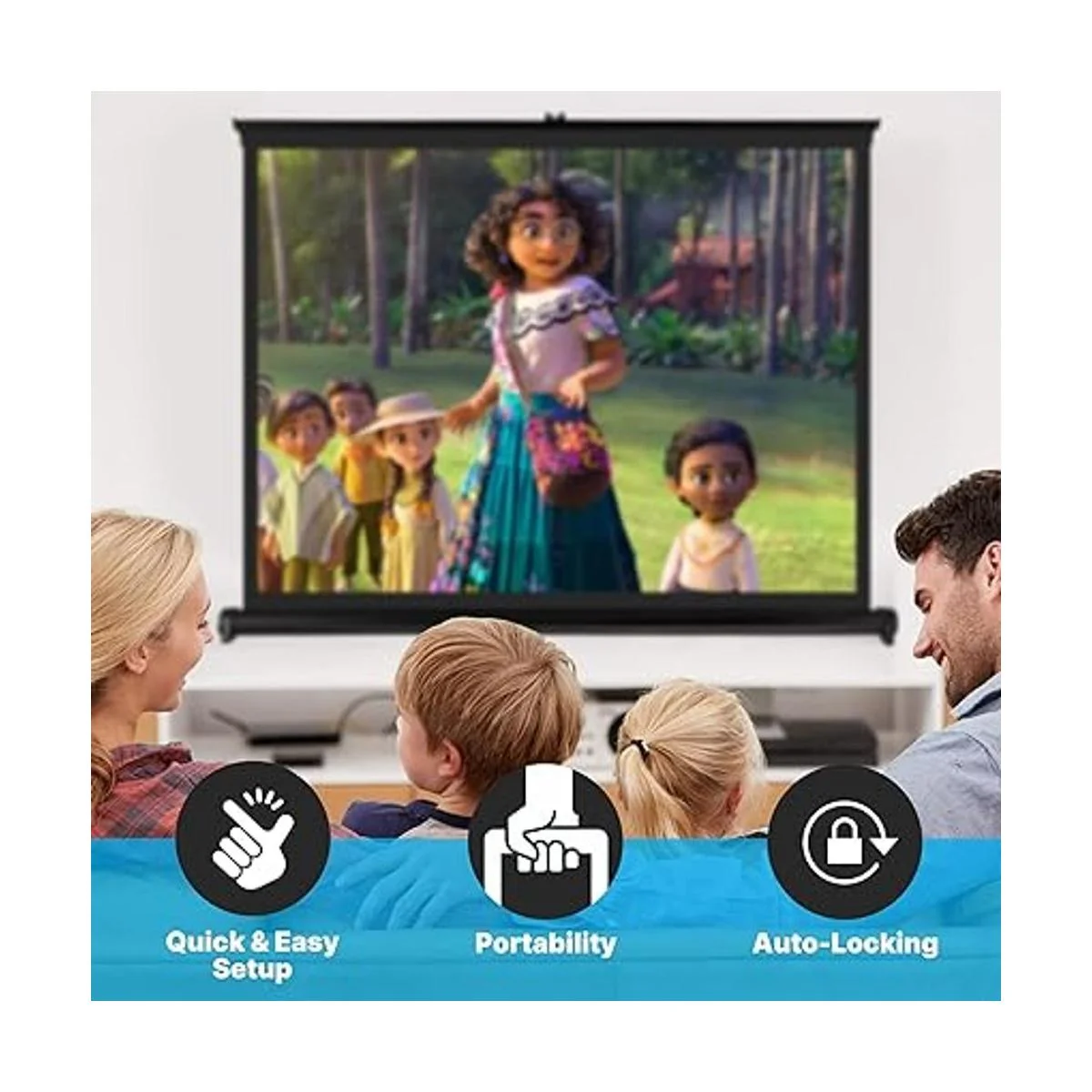 Pyle Pantalla de proyector portátil soporte de pantalla_4
