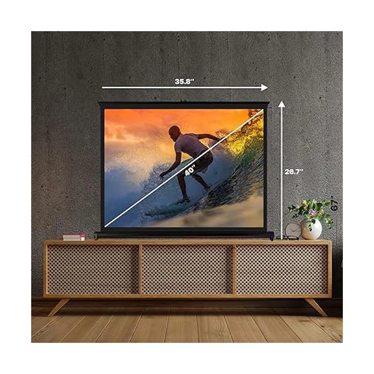 Pyle Pantalla de proyector portátil soporte de pantalla_3