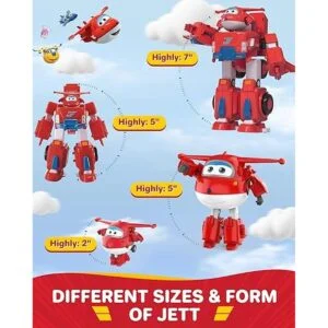 Super Wings Juguetes transformadores Jett de 5 pulgadas_5
