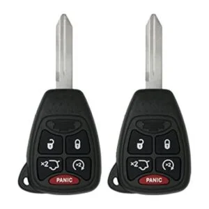Keyless2Go Juego de 2 llaves de coche con 5 botones_1