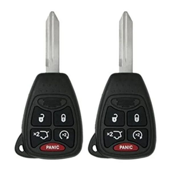 Keyless2Go Juego de 2 llaves de coche con 5 botones_1