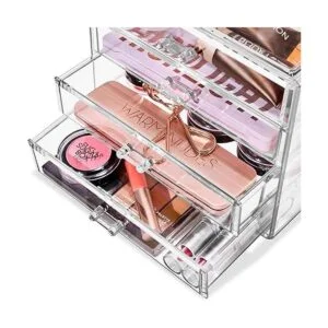 Sorbus Estuche de almacenamiento de cosméticos acrílicos_3