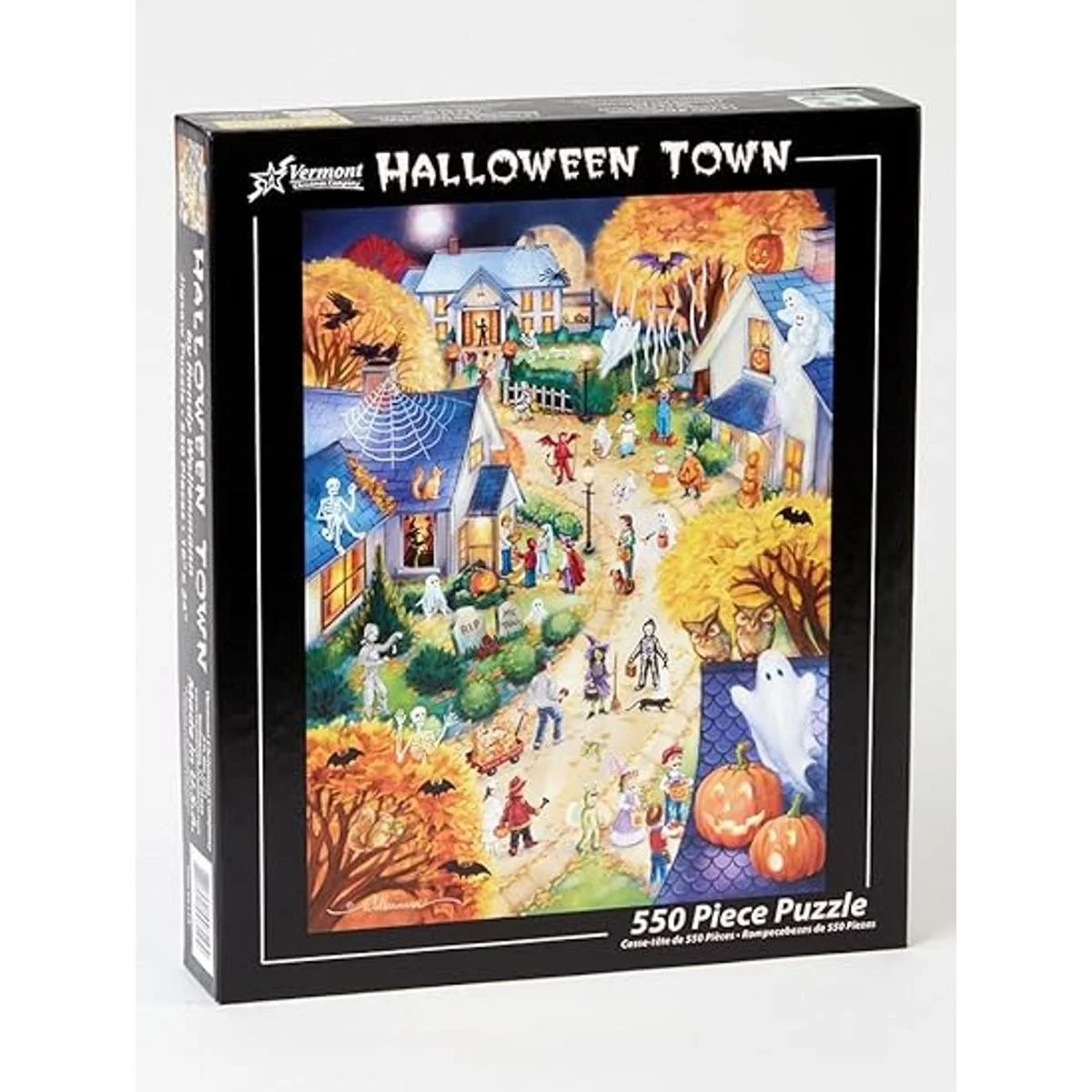 Rompecabezas de ciudad de Halloween 550 piezas_2