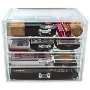 Sorbus Estuche de almacenamiento de cosméticos acrílicos_6