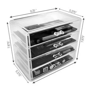 Sorbus Estuche de almacenamiento de cosméticos acrílicos_2