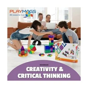 Playmags Juego de accesorios de 50 piezas con imanes más_6