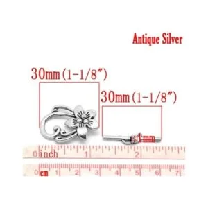 JGFinds Lily Flower Toggle Juego de 10 cierres de pulsera_4
