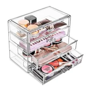 Sorbus Estuche de almacenamiento de cosméticos acrílicos_5