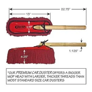 Premium plumero extragrande para auto con mango de madera_2