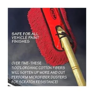 Premium plumero extragrande para auto con mango de madera_3