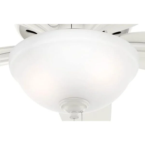 Hunter Newsome Ventilador de techo de perfil bajo con luz_6