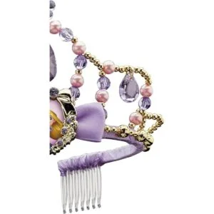 Disfraz de Rapunzel clásico con tiara para niña marca_3