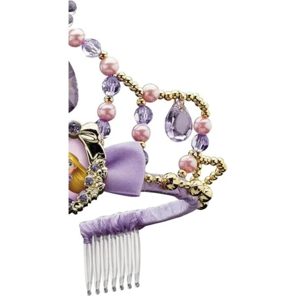 Disfraz de Rapunzel clásico con tiara para niña marca_3