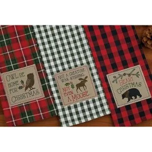 DII Toalla para platos de cocina navideña de algodón._2