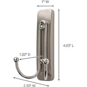 Gancho de baño doble para colgar grande BATH36SNES de_2