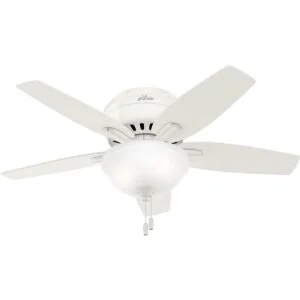 Hunter Newsome Ventilador de techo de perfil bajo con luz_1