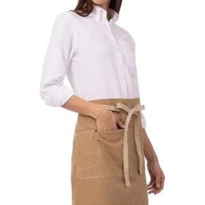 Chef Works Austin Half Bistro Apron Natural One Size_4