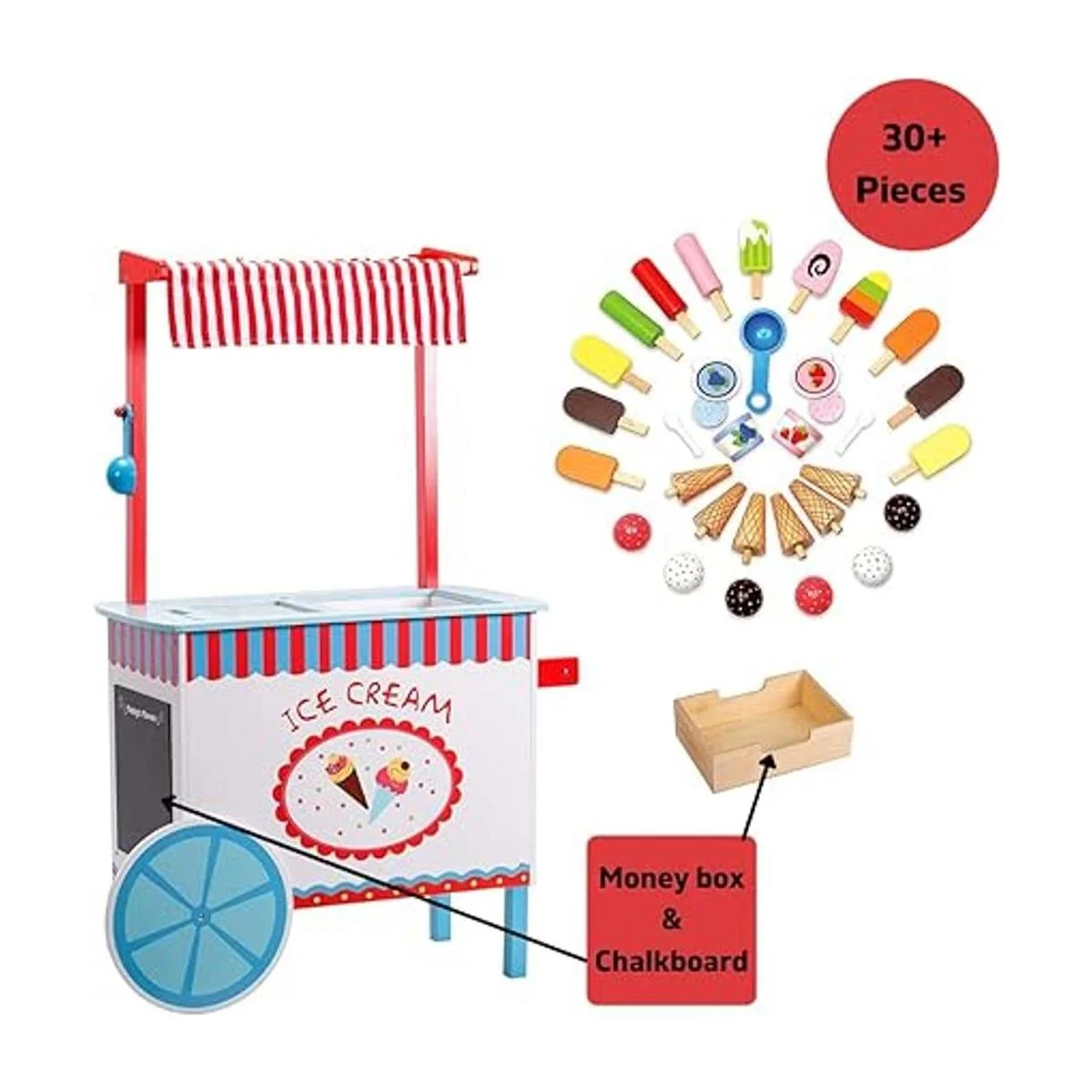 Carrito de helados por Svan construcción de madera real_4