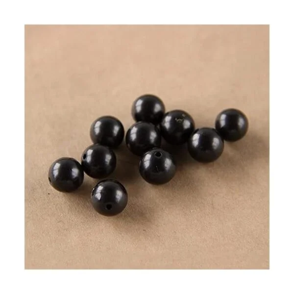 Karelian Heritage Shungite Juego de 50 cuentas redondas