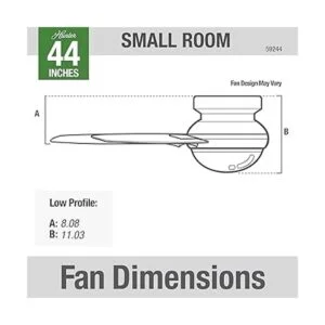 Hunter 59244 Dempsey Ventilador de techo con luz y mando a_6