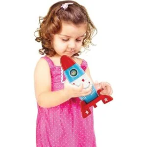 Apilador de madera con cohete espacial 6 unidades de_4