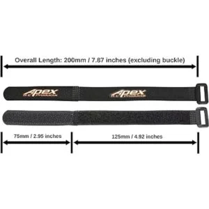 5 Unidades 16 mm x 200 mm de correas para Lipo batería o_2