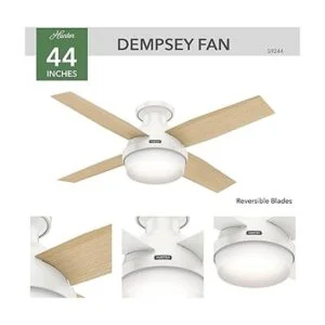 Hunter 59244 Dempsey Ventilador de techo con luz y mando a_2