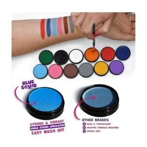 Blue Squid Kit de pintura facial para niños paleta de 12_6