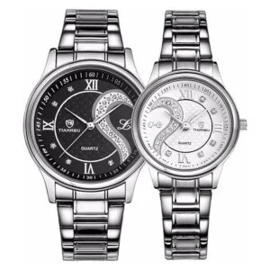 Stainless Steel His and Hers Wrist Watches_1