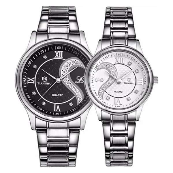 Stainless Steel His and Hers Wrist Watches_1