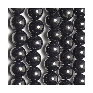 Karelian Heritage Shungite Juego de 50 cuentas redondas