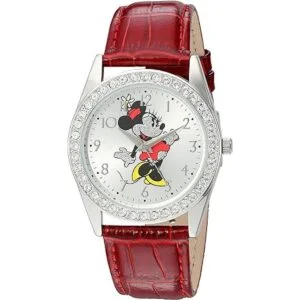 Disney Reloj de cuarzo analógico redondo con purpurina_1