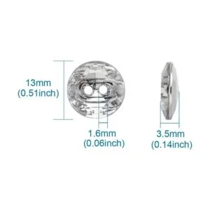 Pandahall 100 botones de cierre de diamantes de imitación_3