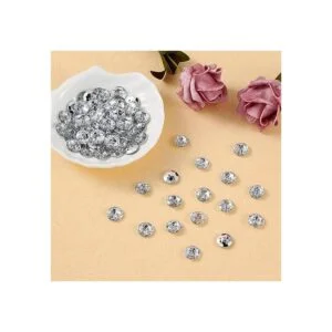 Pandahall 100 botones de cierre de diamantes de imitación_6