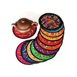 Posavasos Ambielly para bebidas diseño retro floreado