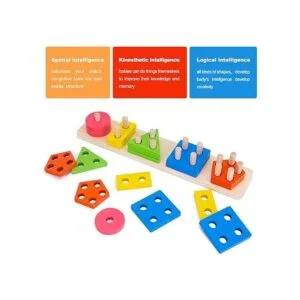 Juguete para niños de formas geométricas con base y piezas_4