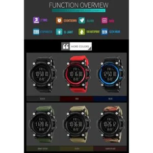 Reloj digital para hombre con esfera grande resistente al_4