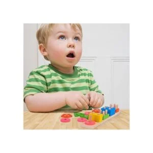 Juguete para niños de formas geométricas con base y piezas_6