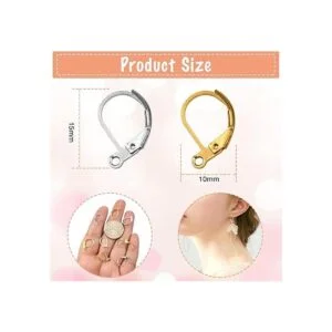 TOAOB 200 ganchos para aretes franceses de 0.394 x 0.591